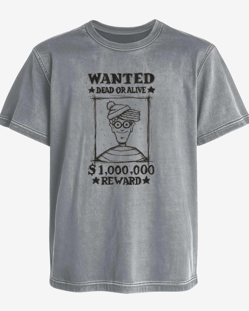 Polera desgastada Gris Melange de Wally 