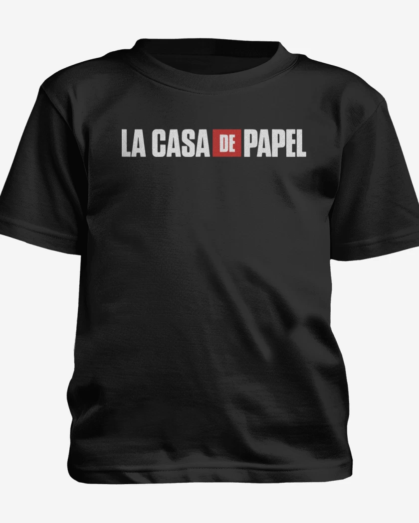 Polera de niño Negro de La casa de Papel