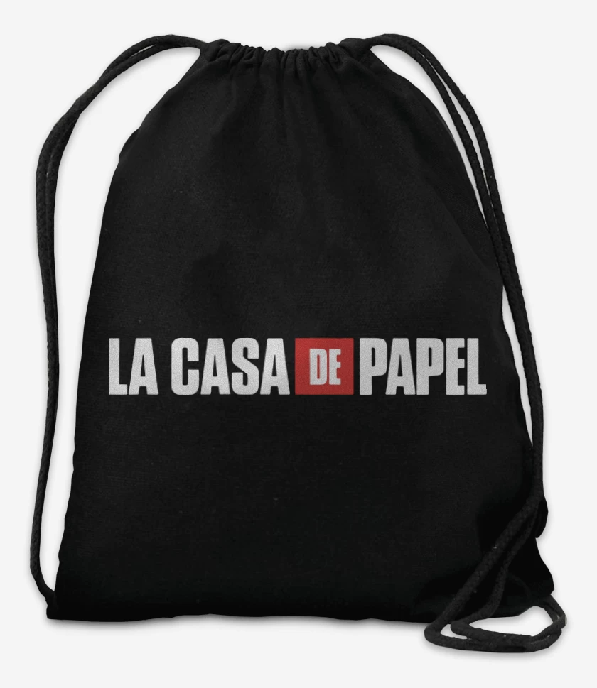 Mochila Negro de La casa de Papel