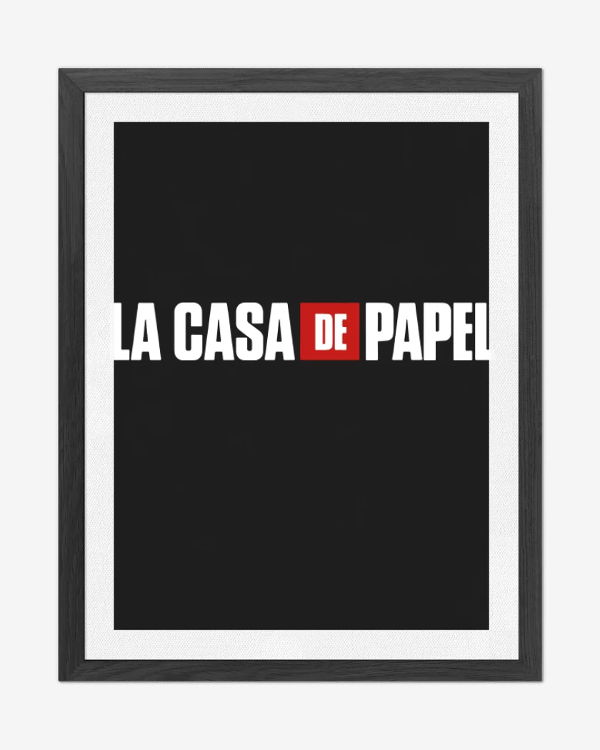 Cuadro decorativo Negro de La casa de Papel