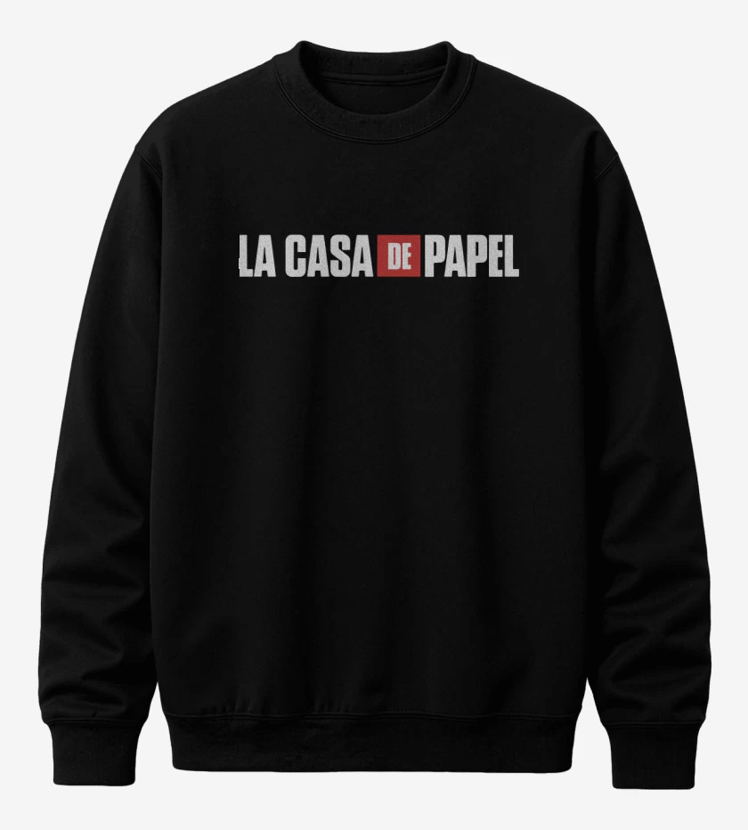 Poleron polo Negro de La casa de Papel