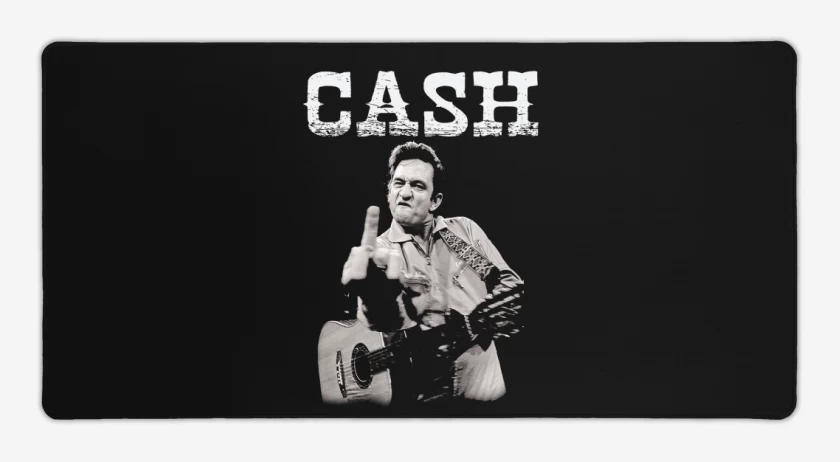 Mouse pad Gamer Negro de Johnny Cash