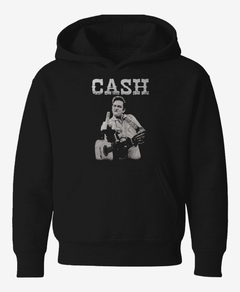 Poleron de niño Negro de Johnny Cash