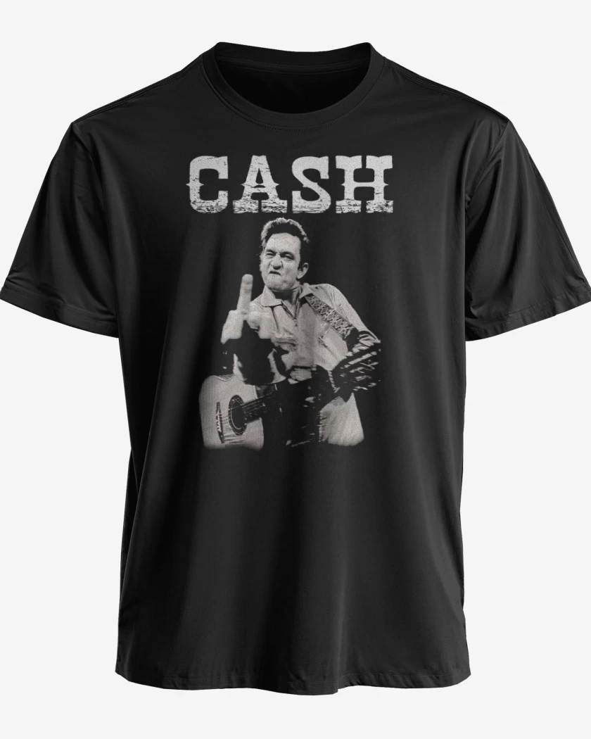 Polera premium Negro de Johnny Cash