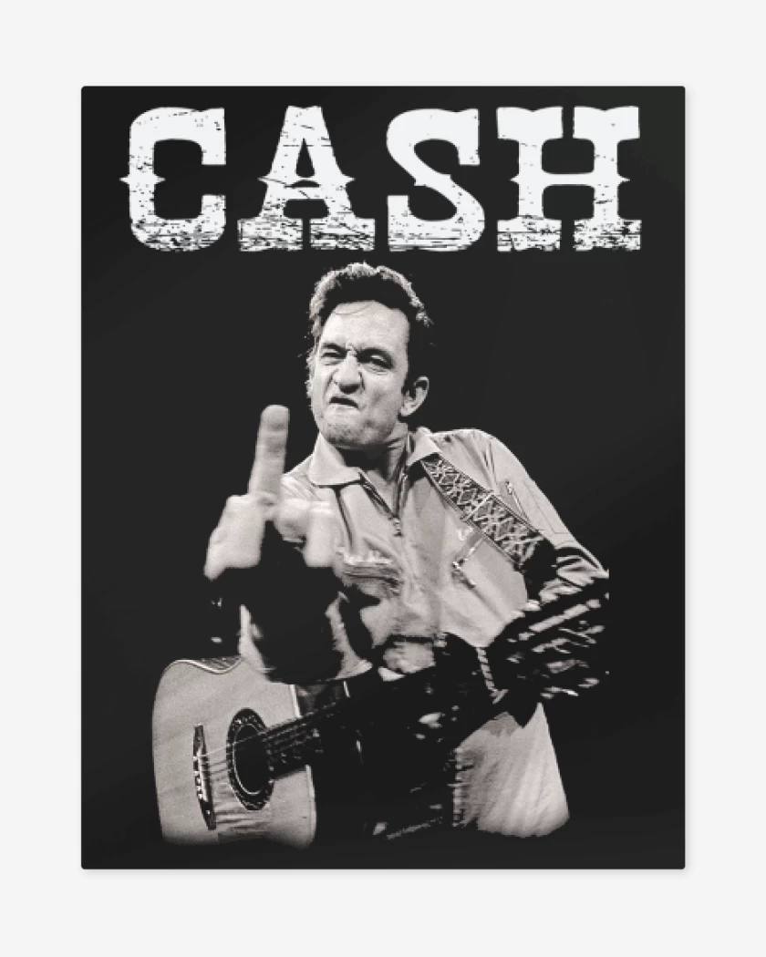 Print metalico Negro de Johnny Cash