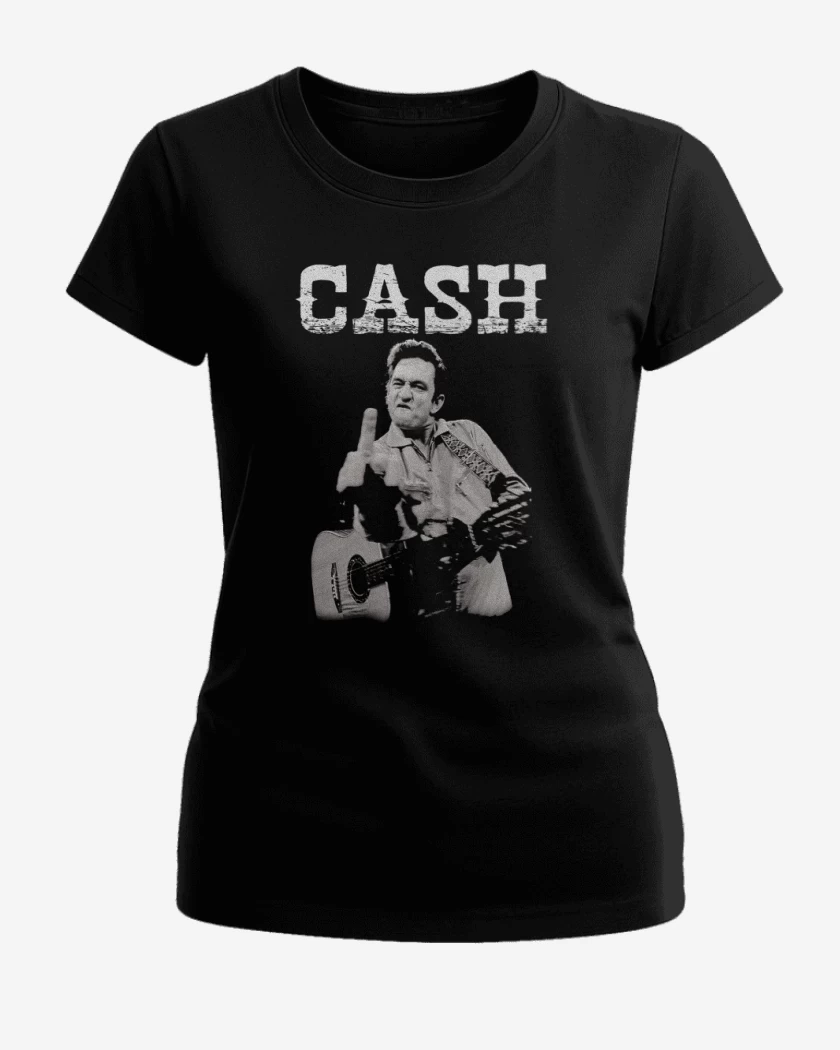 Polera de Mujer Negro de Johnny Cash