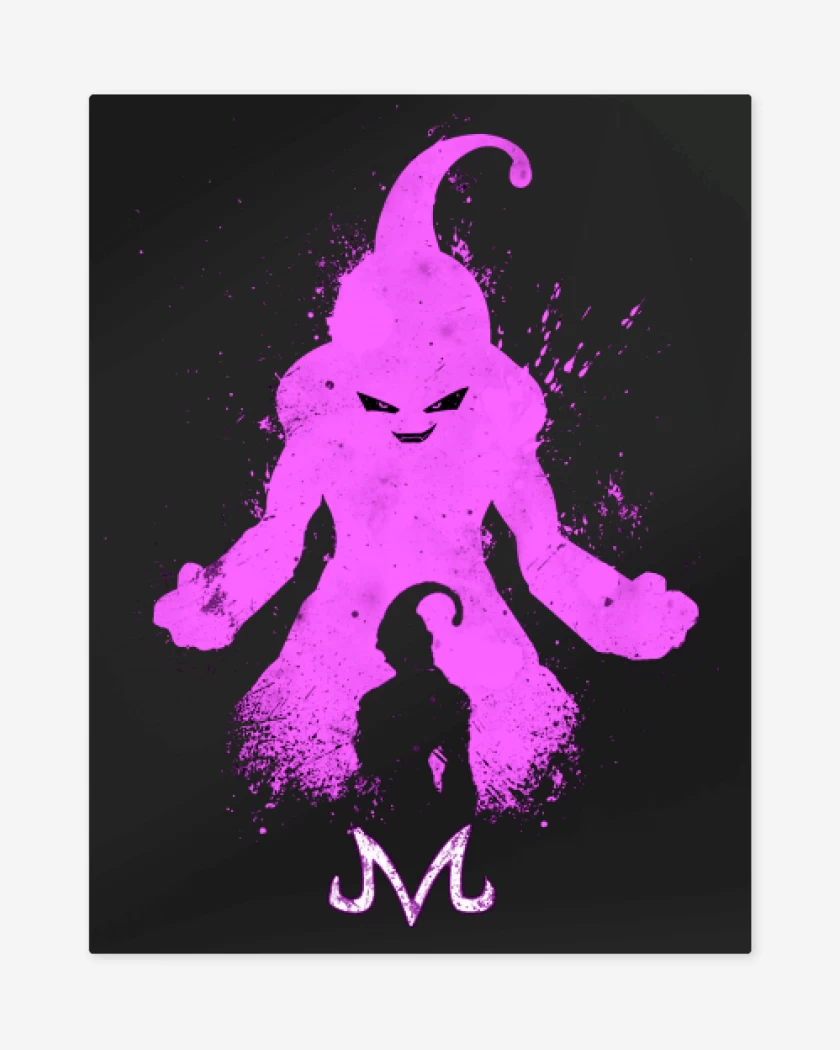 Print metalico Negro de Majin boo