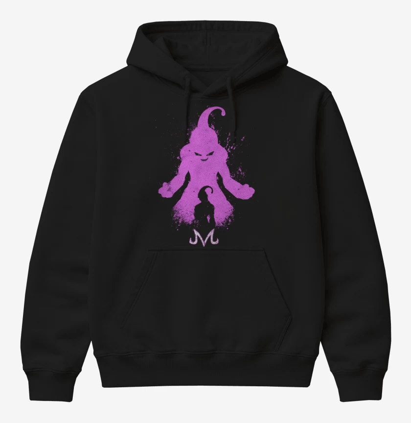 Poleron Canguro básico Negro de Majin boo