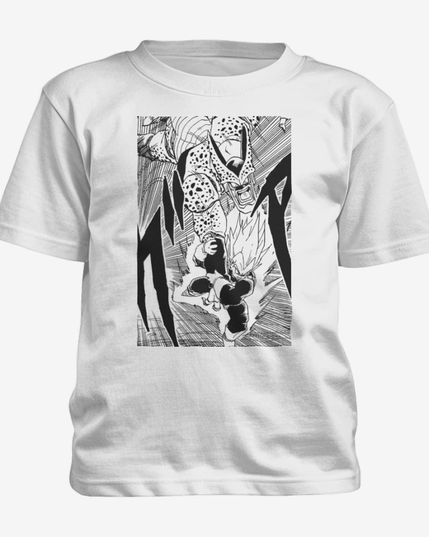 Polera de niño Blanco de Vegeta vs cell