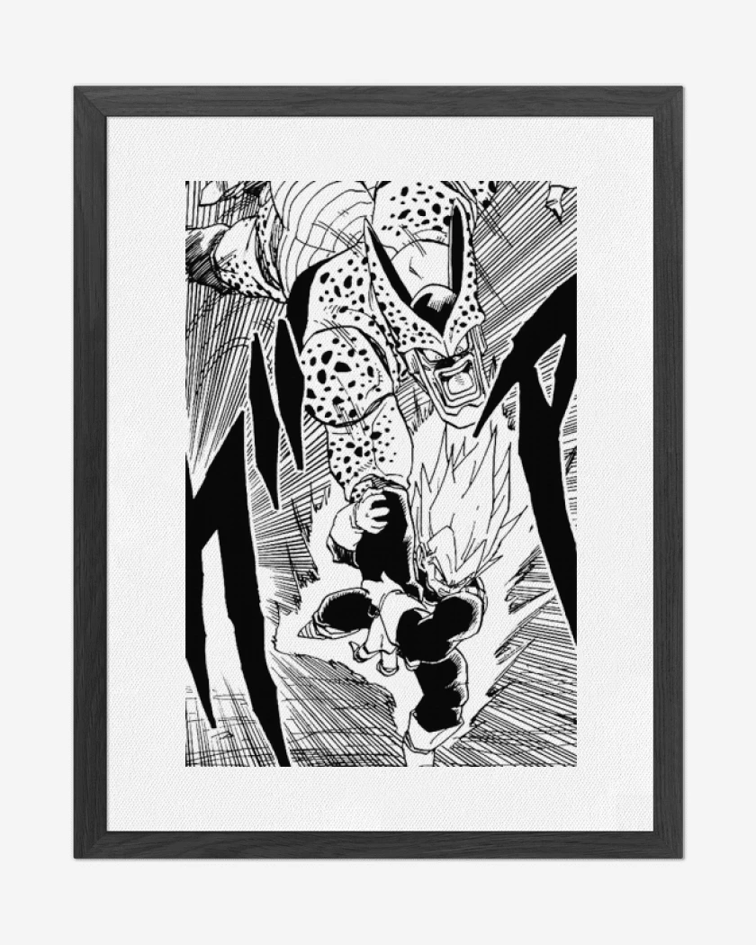 Cuadro decorativo Blanco de Vegeta vs cell