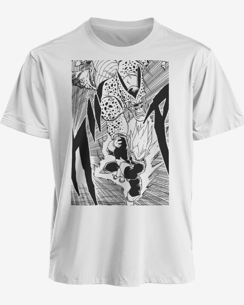 Polera premium Blanco de Vegeta vs cell