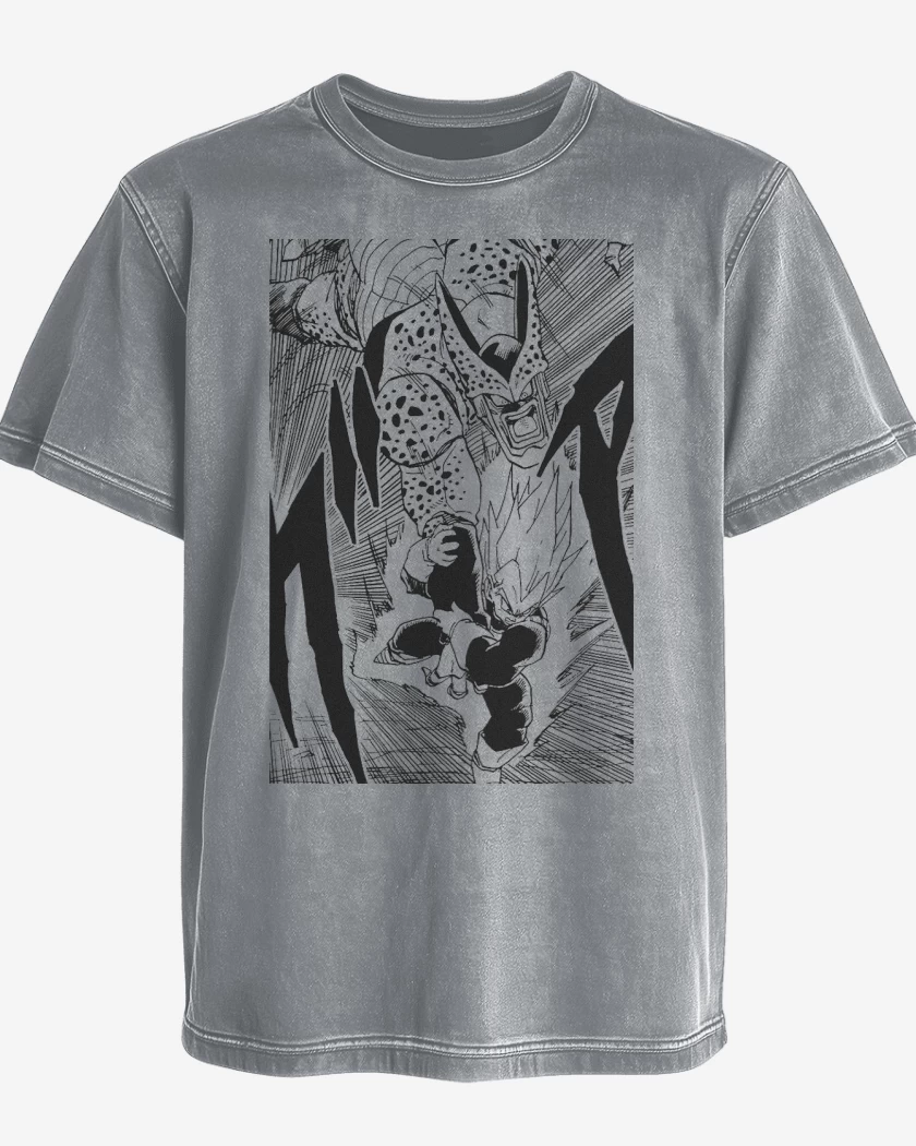 Polera desgastada Vegeta vs cell
