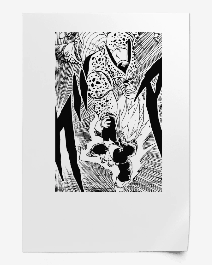 Print Vegeta vs cell