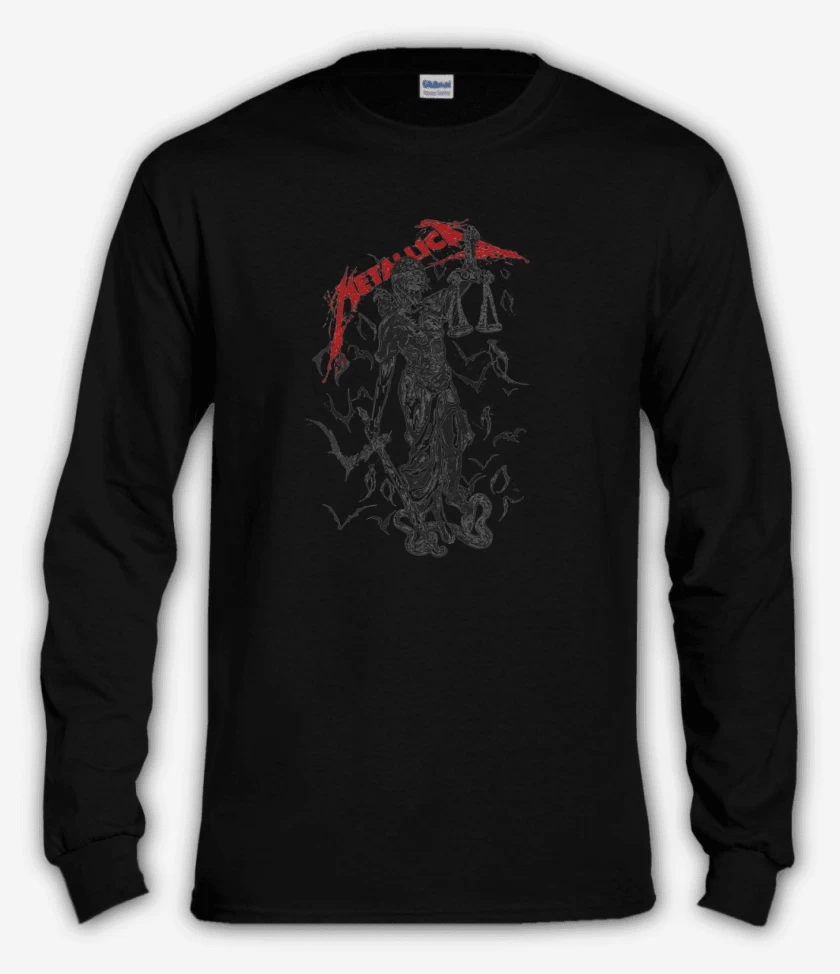 Polera manga larga Metallica and justice