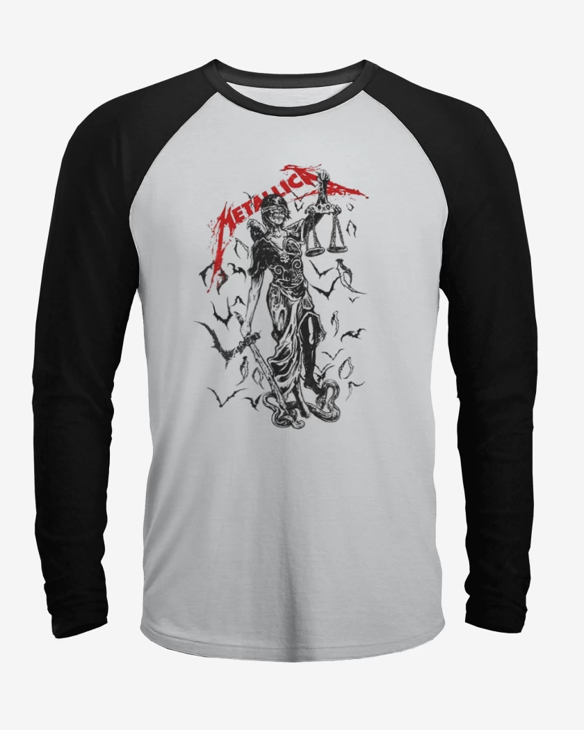 Polera Raglan Metallica and justice