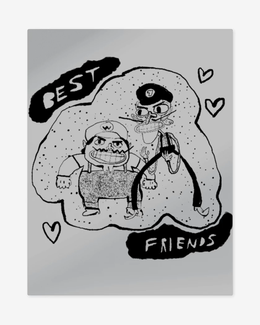 Print metalico Best Friends 
