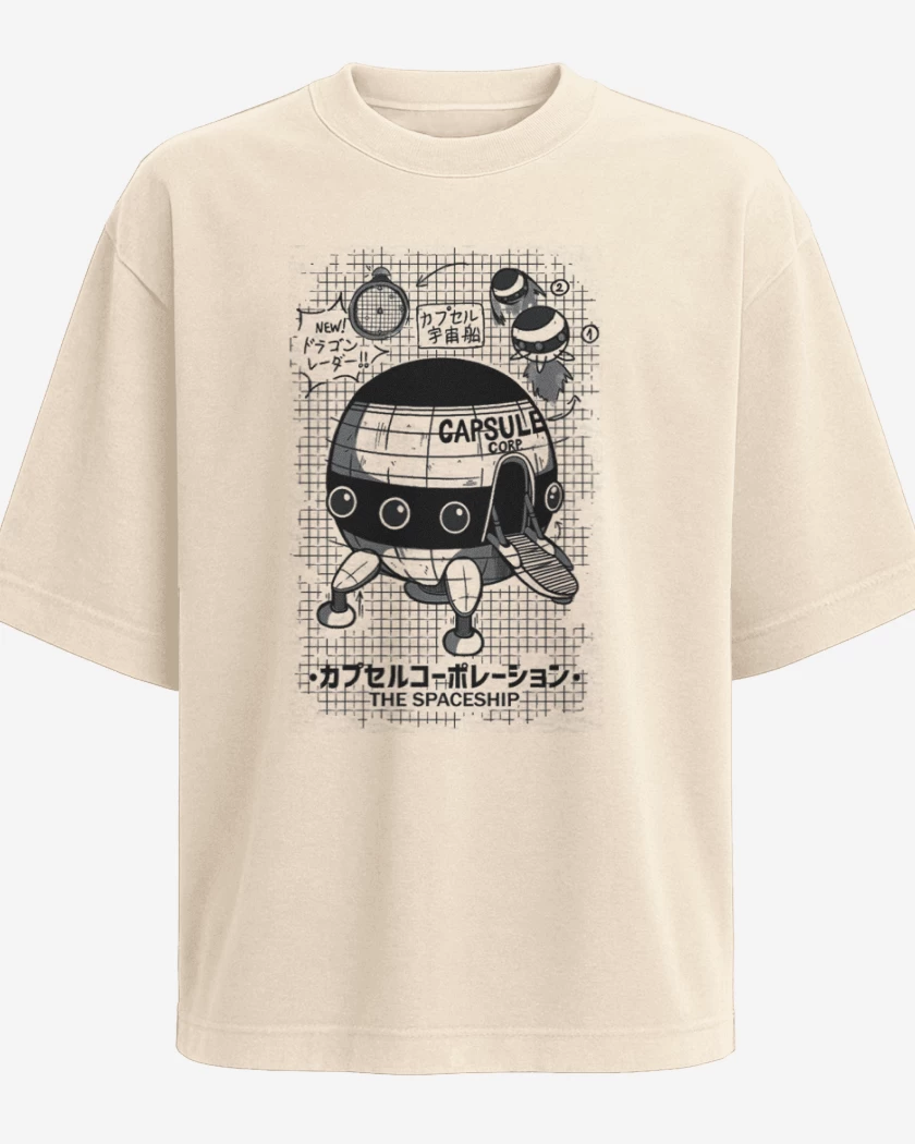 Polera Oversize Beige de Nave espacial capsule