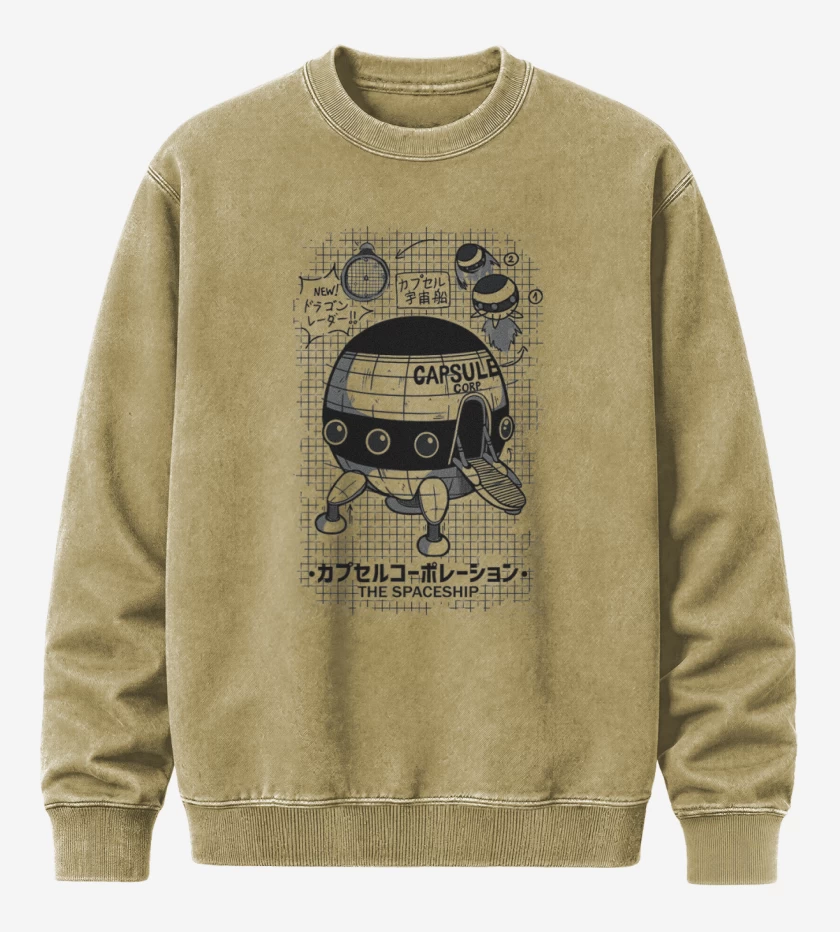 Poleron Polo Acid Wash Beige de Nave espacial capsule