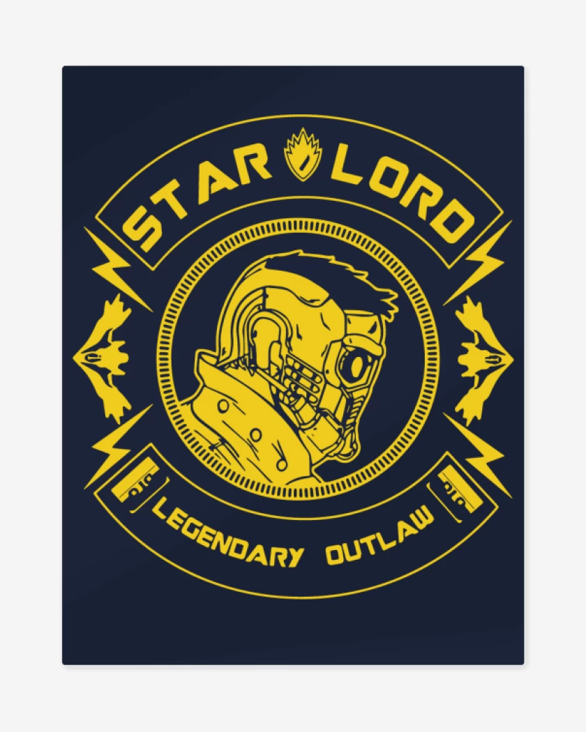Print metalico Star Lord - Legendary Outlaw