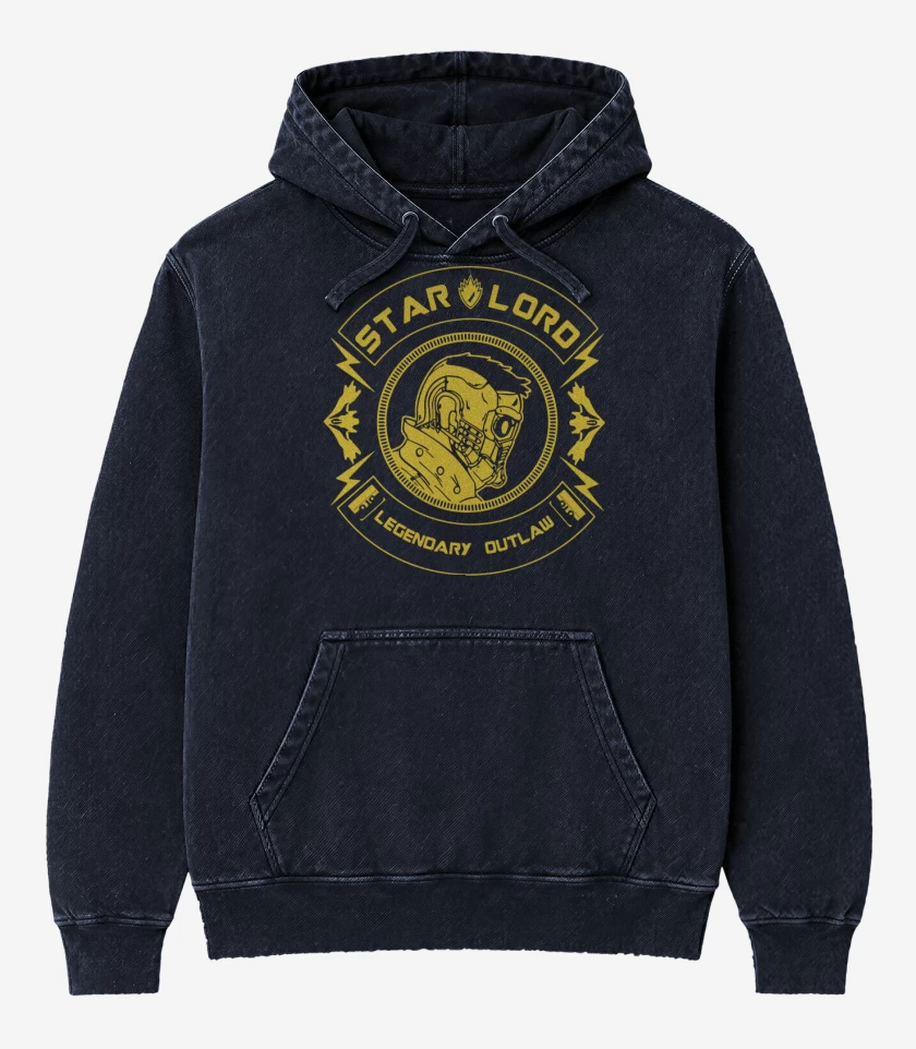 Poleron Canguro Acid Wash Star Lord - Legendary Outlaw