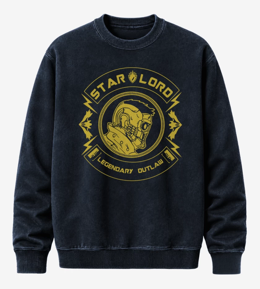 Poleron Polo Acid Wash Star Lord - Legendary Outlaw