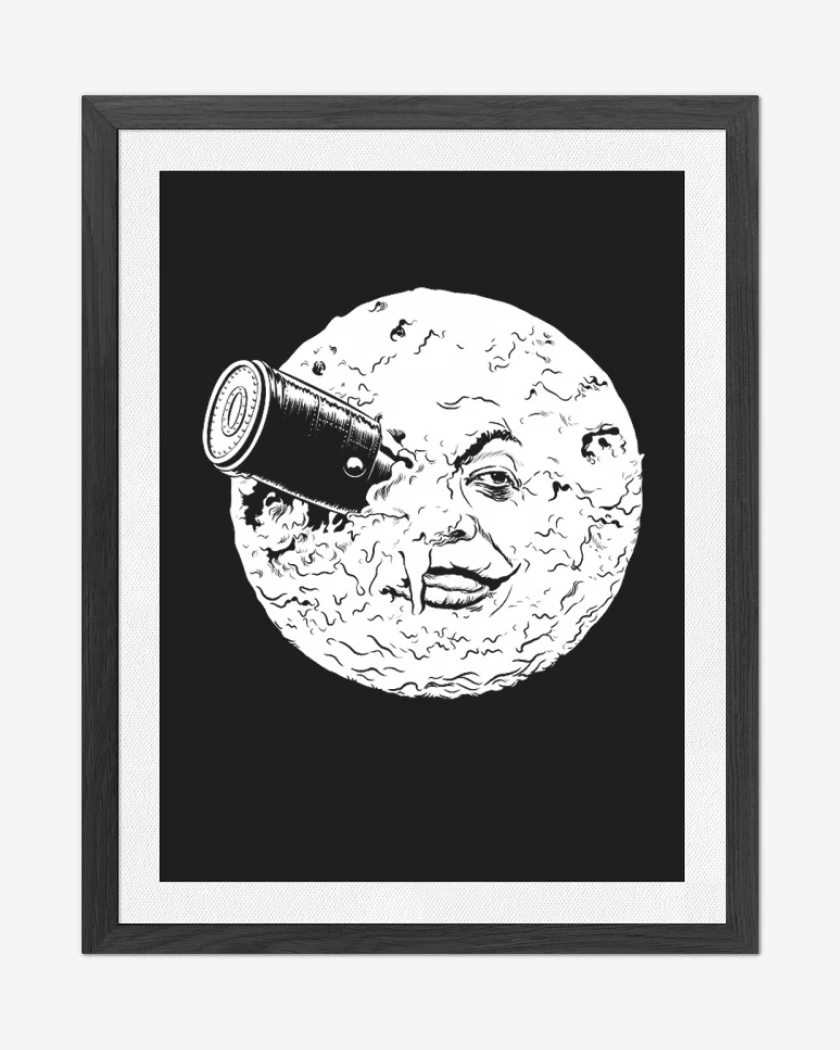 Cuadro decorativo Negro de Viaje a la luna