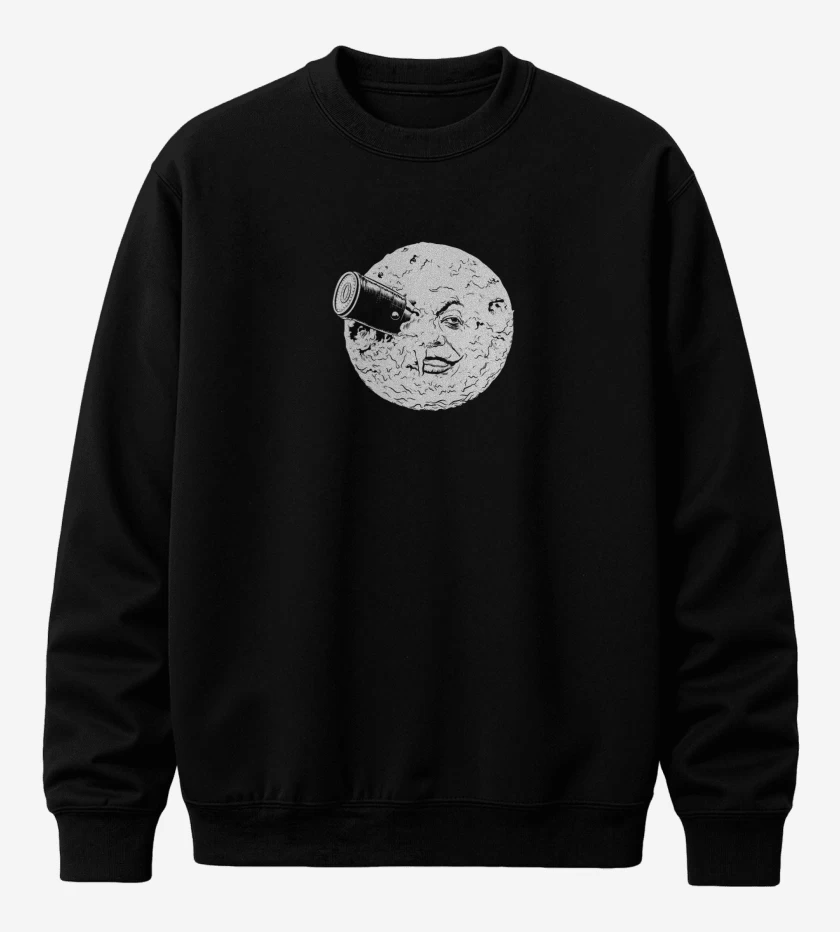 Poleron polo Negro de Viaje a la luna
