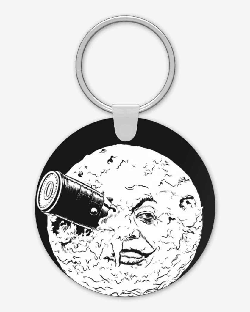 Llavero Negro de Viaje a la luna