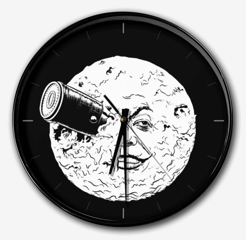 Reloj Negro de Viaje a la luna