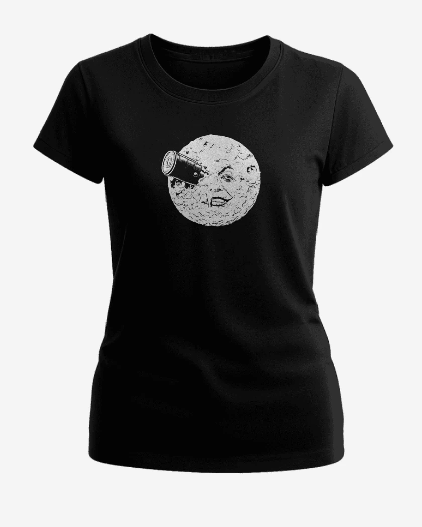 Polera de Mujer Negro de Viaje a la luna