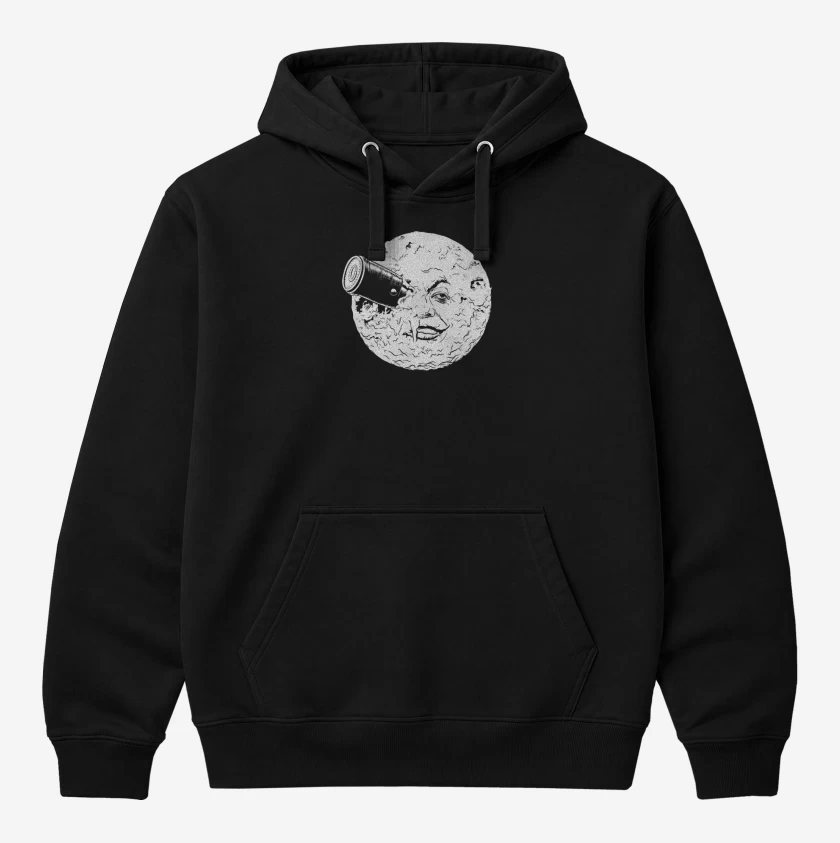 Polerón Canguro Negro de Viaje a la luna