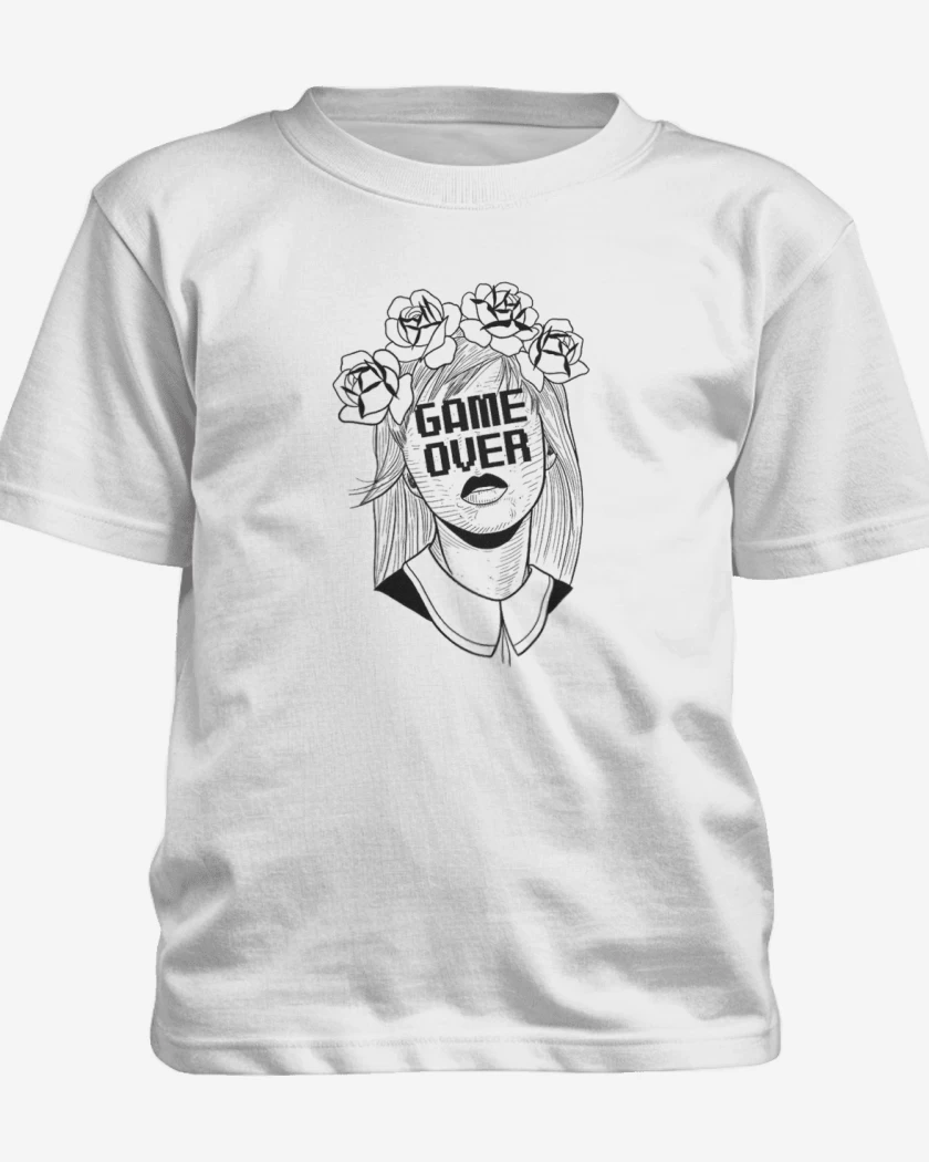 Polera de niño Blanco de Game over 2