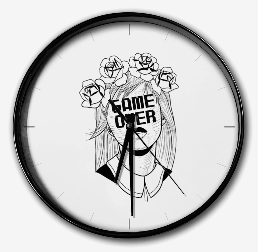 Reloj Blanco de Game over 2