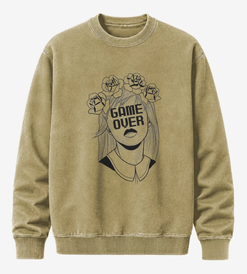 Poleron Polo Acid Wash Beige de Game over 2