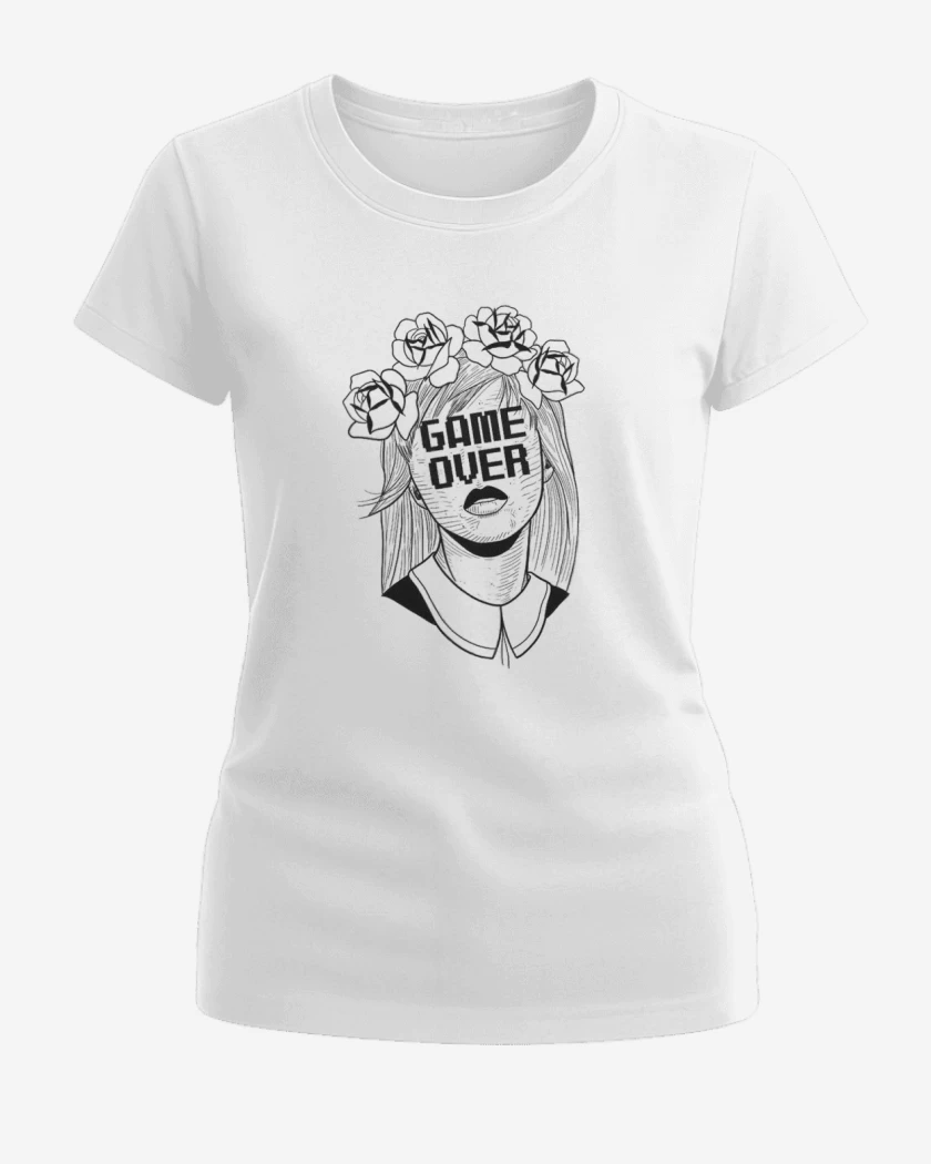 Polera de Mujer Blanco de Game over 2