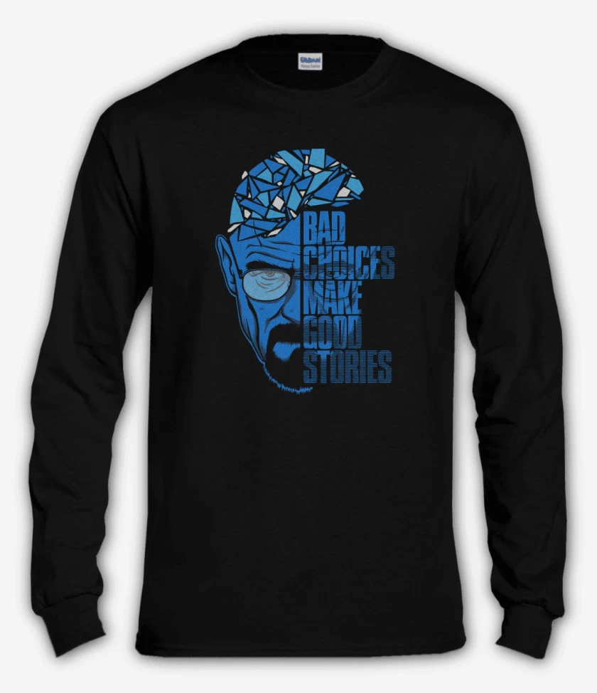 Polera manga larga Negro de Breaking bad Walter 
