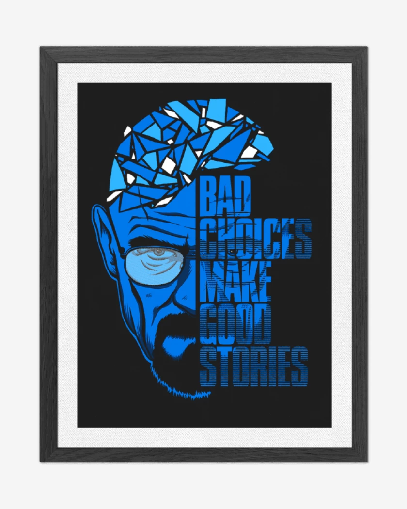 Cuadro decorativo Negro de Breaking bad Walter 