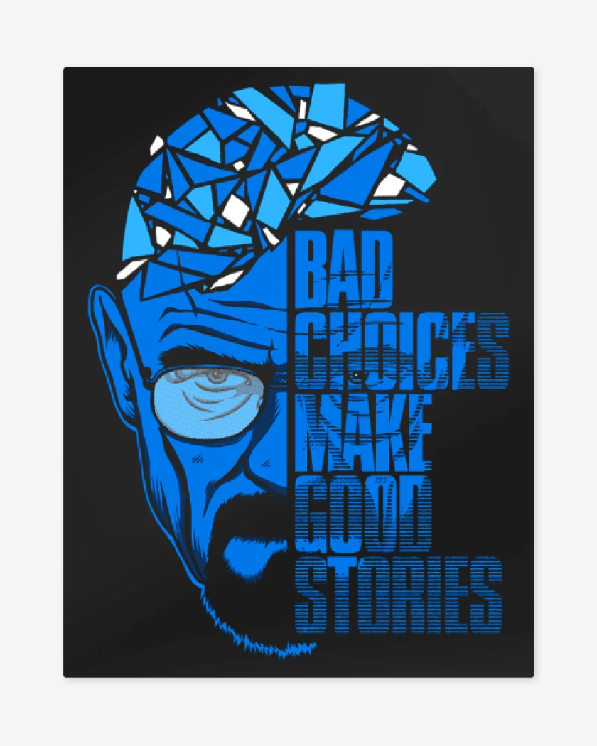 Print metalico Negro de Breaking bad Walter 