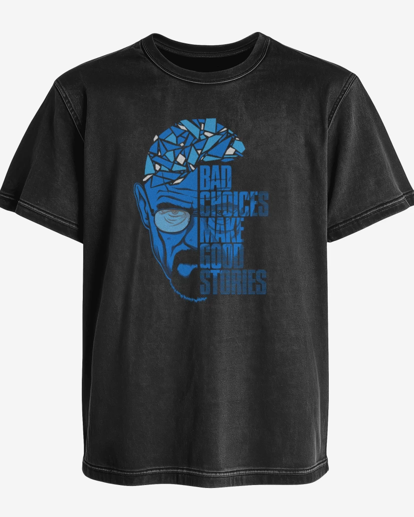 Polera desgastada Negro de Breaking bad Walter 