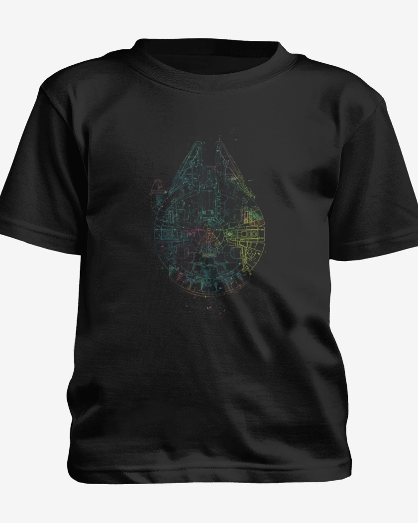 Polera de niño Blanco de Halcon milenario galactico