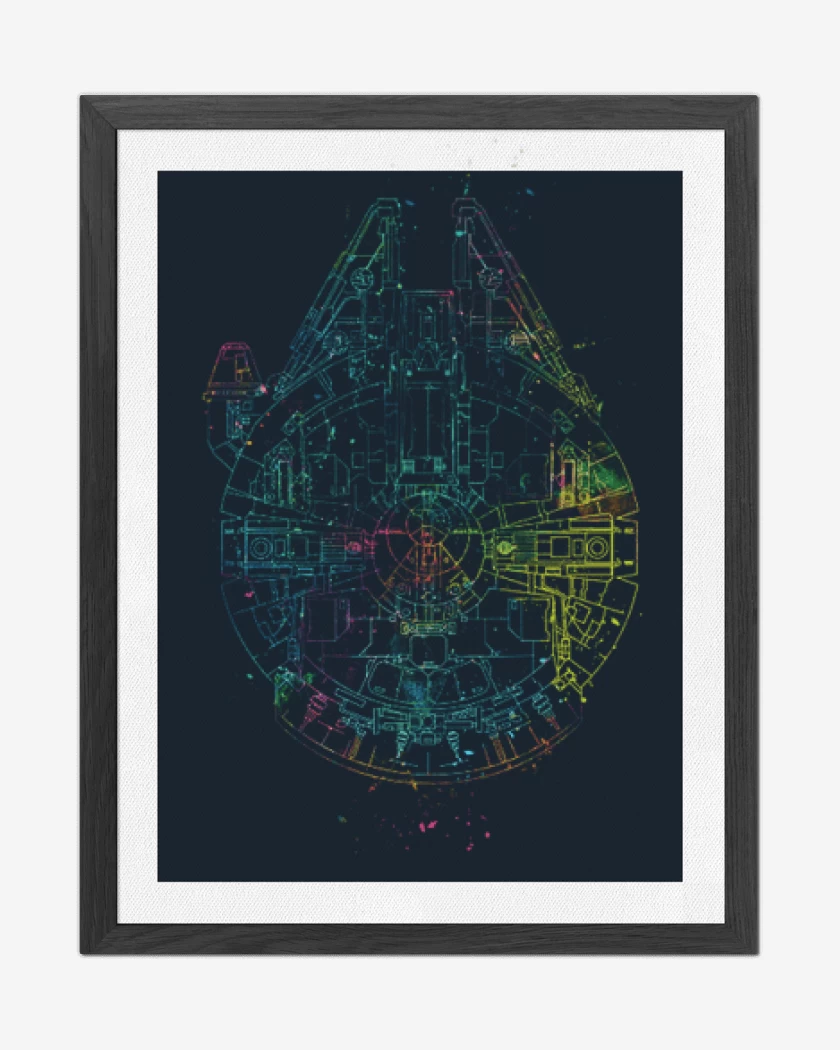 Cuadro decorativo Halcon milenario galactico