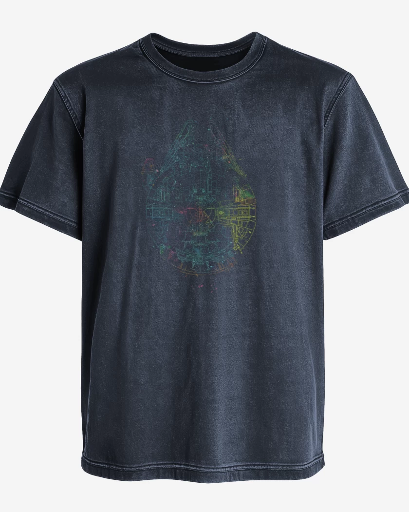 Polera desgastada Halcon milenario galactico