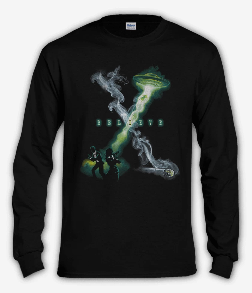 Polera manga larga Negro de Believe
