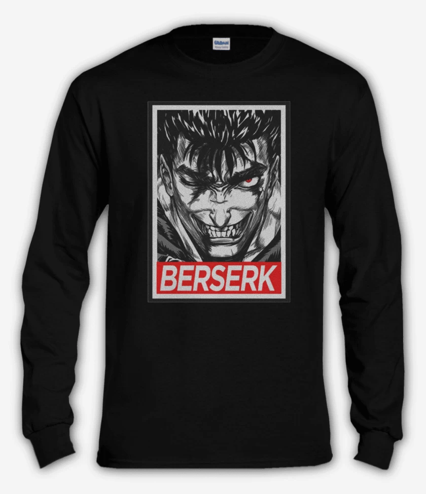 Polera manga larga Negro de Berserk