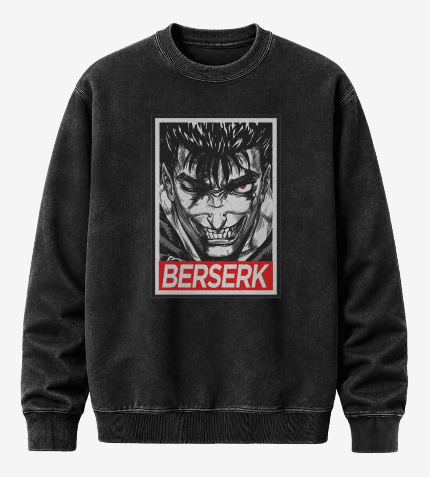 Poleron Polo Acid Wash Negro de Berserk