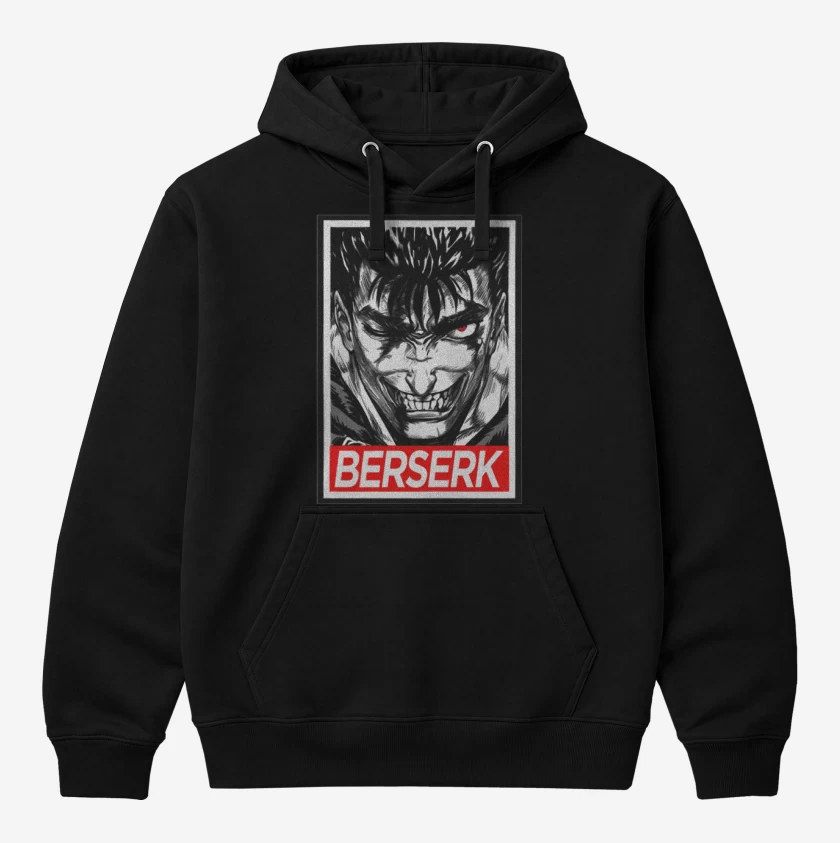 Polerón Canguro Negro de Berserk