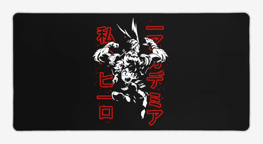 Mouse pad Gamer Negro de Boku no hero 2