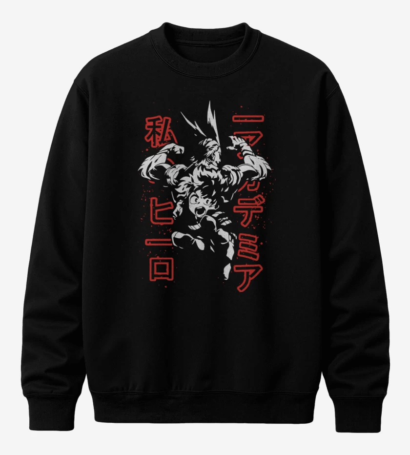 Poleron polo Negro de Boku no hero 2