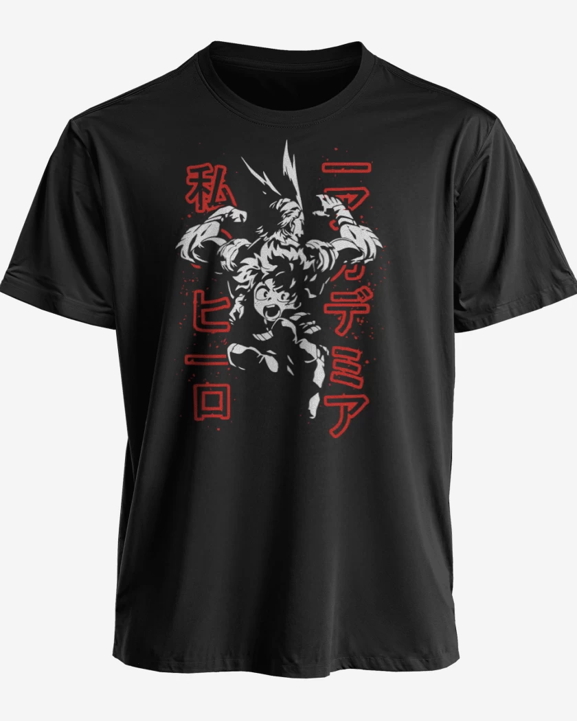 Polera premium Negro de Boku no hero 2
