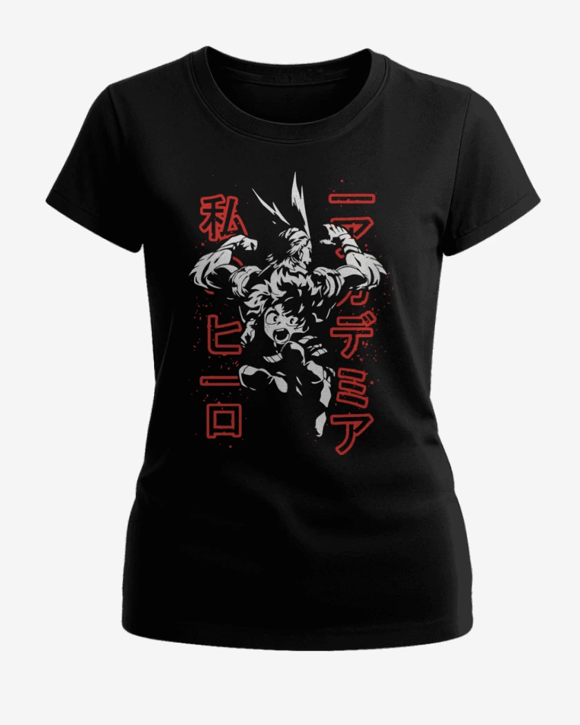 Polera de Mujer Negro de Boku no hero 2